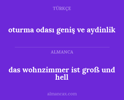 oturma odası geniş ve aydinlik - das wohnzimmer ist groß und hell