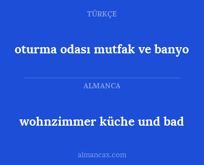 oturma odası mutfak ve banyo - wohnzimmer küche und bad