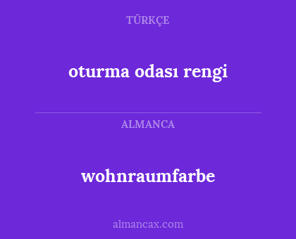 wohnraumfarbe - oturma odası rengi