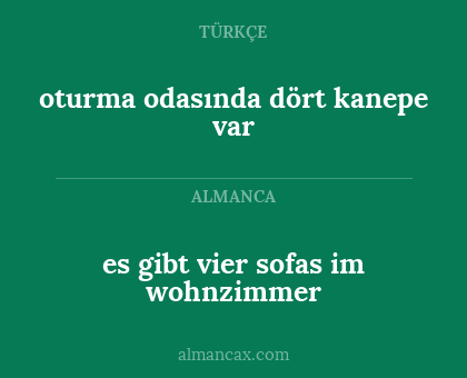 es gibt vier sofas im wohnzimmer - oturma odasında dört kanepe var