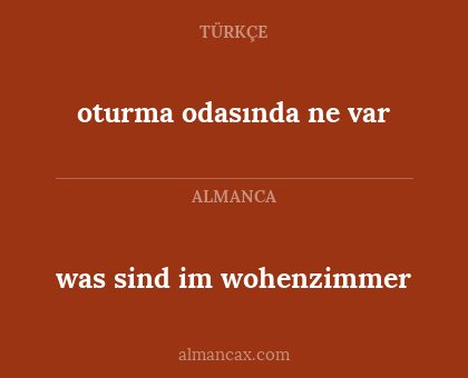 was sind im wohenzimmer - oturma odasında ne var