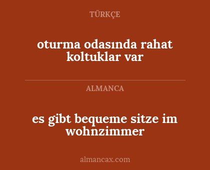 oturma odasında rahat koltuklar var - es gibt bequeme sitze im wohnzimmer
