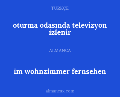 oturma odasında televizyon izlenir - im wohnzimmer fernsehen