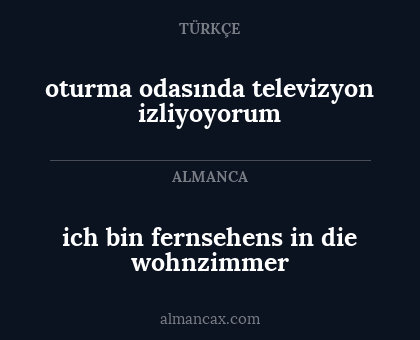 oturma odasında televizyon izliyoyorum - ich bin fernsehens in die wohnzimmer