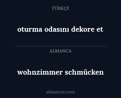 oturma odasını dekore et - wohnzimmer schmücken