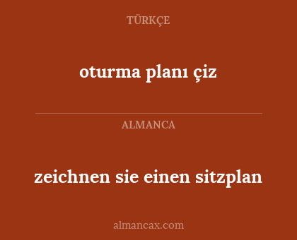zeichnen sie einen sitzplan - oturma planı çiz