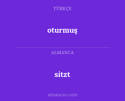 sitzt - oturmuş