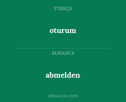 oturum - abmelden