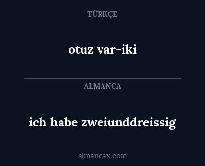otuz var-iki - ich habe zweiunddreissig