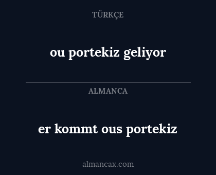 er kommt ous portekiz - ou portekiz geliyor