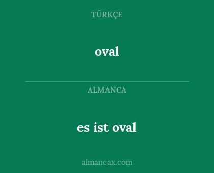oval - es ist oval