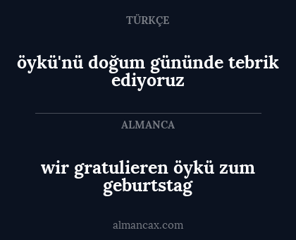 wir gratulieren öykü zum geburtstag - öykü'nü doğum gününde tebrik ediyoruz