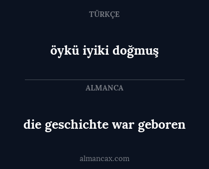 öykü iyiki doğmuş - die geschichte war geboren