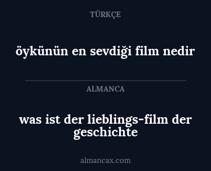 was ist der lieblings-film der geschichte - öykünün en sevdiği film nedir