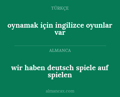 oynamak için ingilizce oyunlar var - wir haben deutsch spiele auf spielen