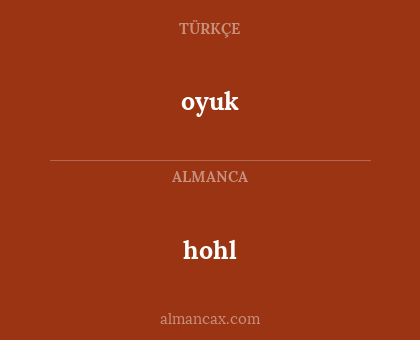 oyuk - hohl
