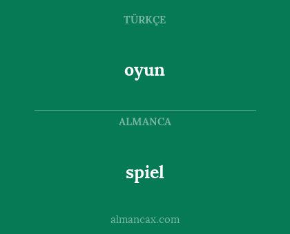 spiel - oyun