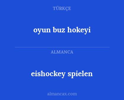 oyun buz hokeyi - eishockey spielen