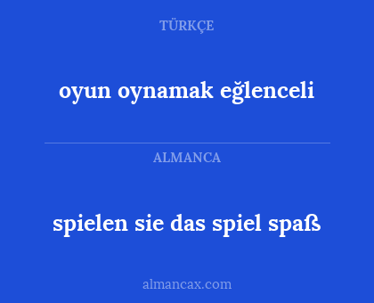 spielen sie das spiel spaß - oyun oynamak eğlenceli