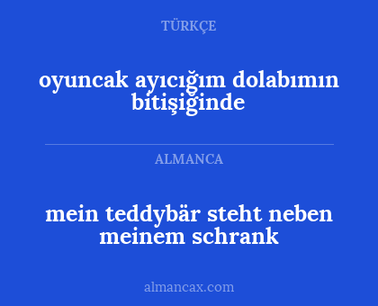 oyuncak ayıcığım dolabımın bitişiğinde - mein teddybär steht neben meinem schrank