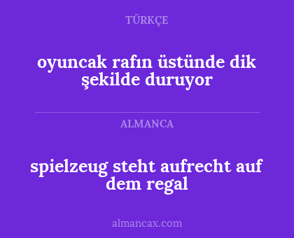 spielzeug steht aufrecht auf dem regal - oyuncak rafın üstünde dik şekilde duruyor