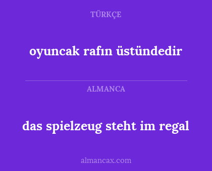 oyuncak rafın üstündedir - das spielzeug steht im regal