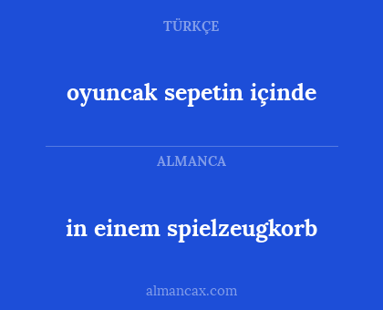 in einem spielzeugkorb - oyuncak sepetin içinde