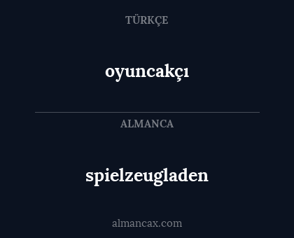 oyuncakçı - spielzeugladen