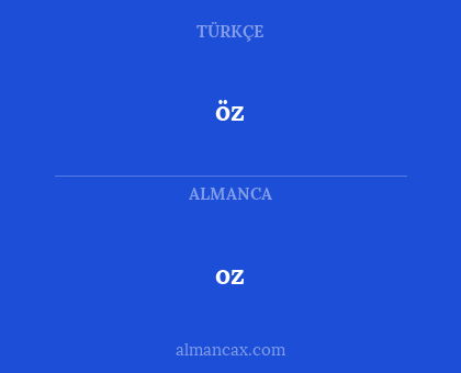 öz - oz