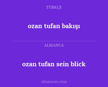 ozan tufan sein blick - ozan tufan bakışı