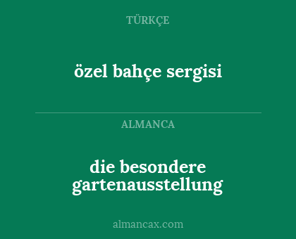 özel bahçe sergisi - die besondere gartenausstellung