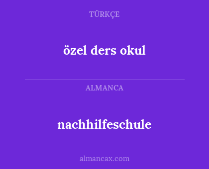 nachhilfeschule - özel ders okul