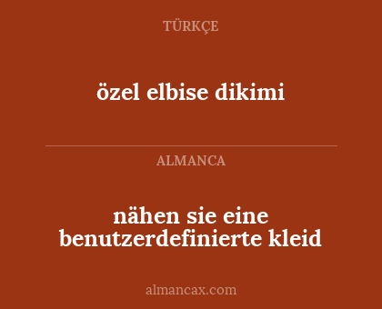 nähen sie eine benutzerdefinierte kleid - özel elbise dikimi
