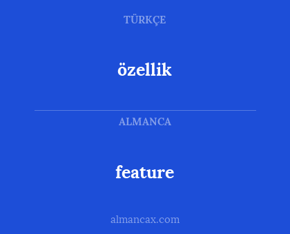 feature - özellik