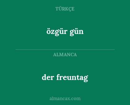 özgür gün - der freuntag