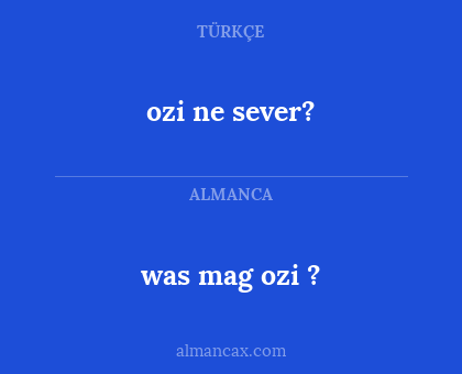 ozi ne sever? - was mag ozi ?
