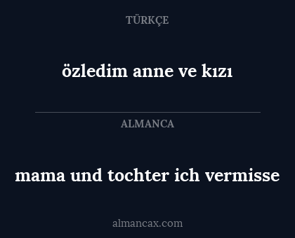 özledim anne ve kızı - mama und tochter ich vermisse