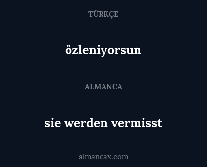 özleniyorsun - sie werden vermisst