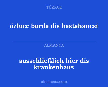 özluce burda dis hastahanesi - ausschließlich hier dis krankenhaus