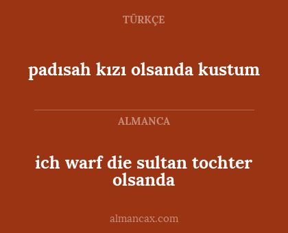 ich warf die sultan tochter olsanda - padısah kızı olsanda kustum