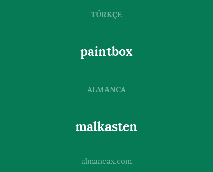 paintbox - malkasten