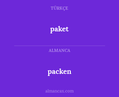 paket - packen