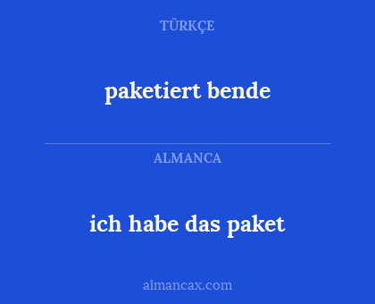 ich habe das paket - paketiert bende
