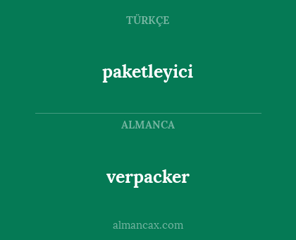 verpacker - paketleyici