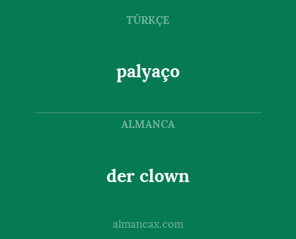 palyaço - der clown