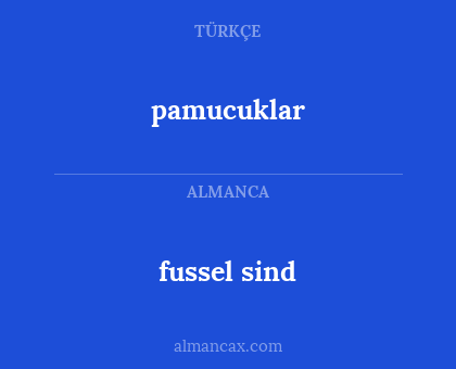 pamucuklar - fussel sind
