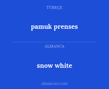 snow white - pamuk prenses