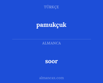 soor - pamukçuk