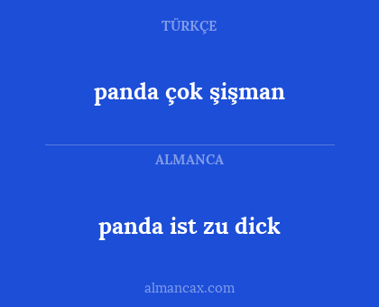 panda çok şişman - panda ist zu dick