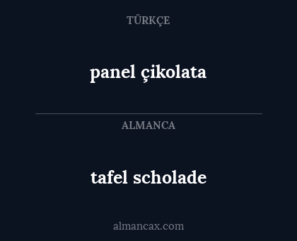 tafel scholade - panel çikolata